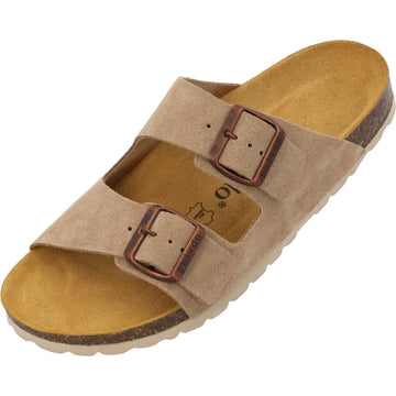 Korfu Suede Premium Leather Beige/Kupfer