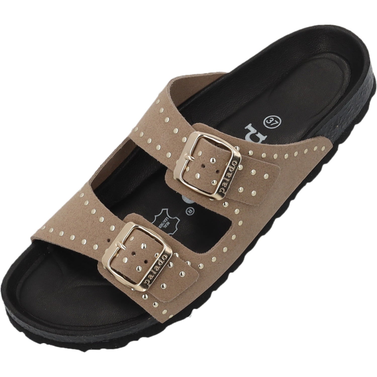 Elaha Rivet Velours Premium Leather Beige