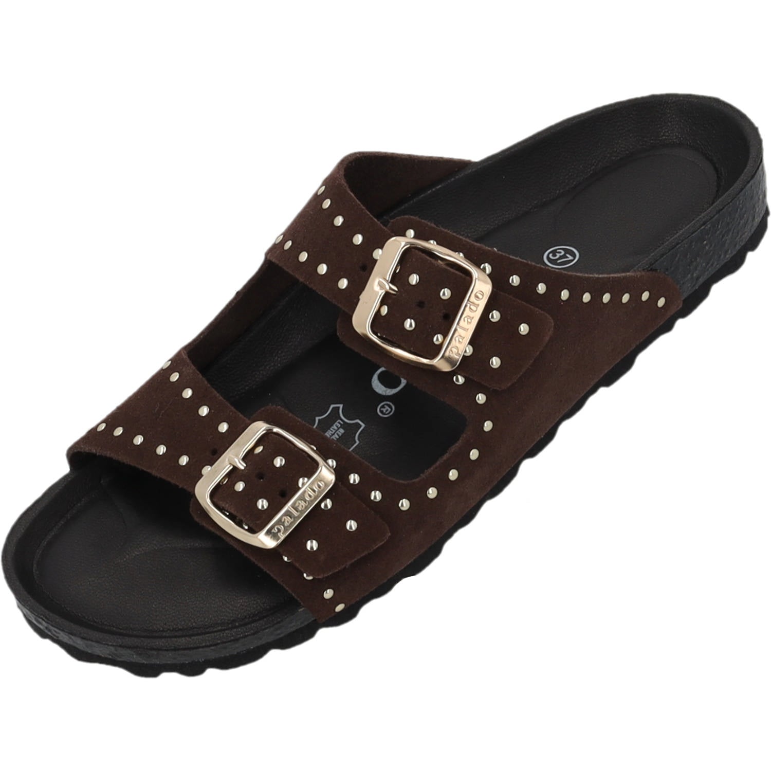 Elaha Rivet Velours Premium Leather Dunkelbraun